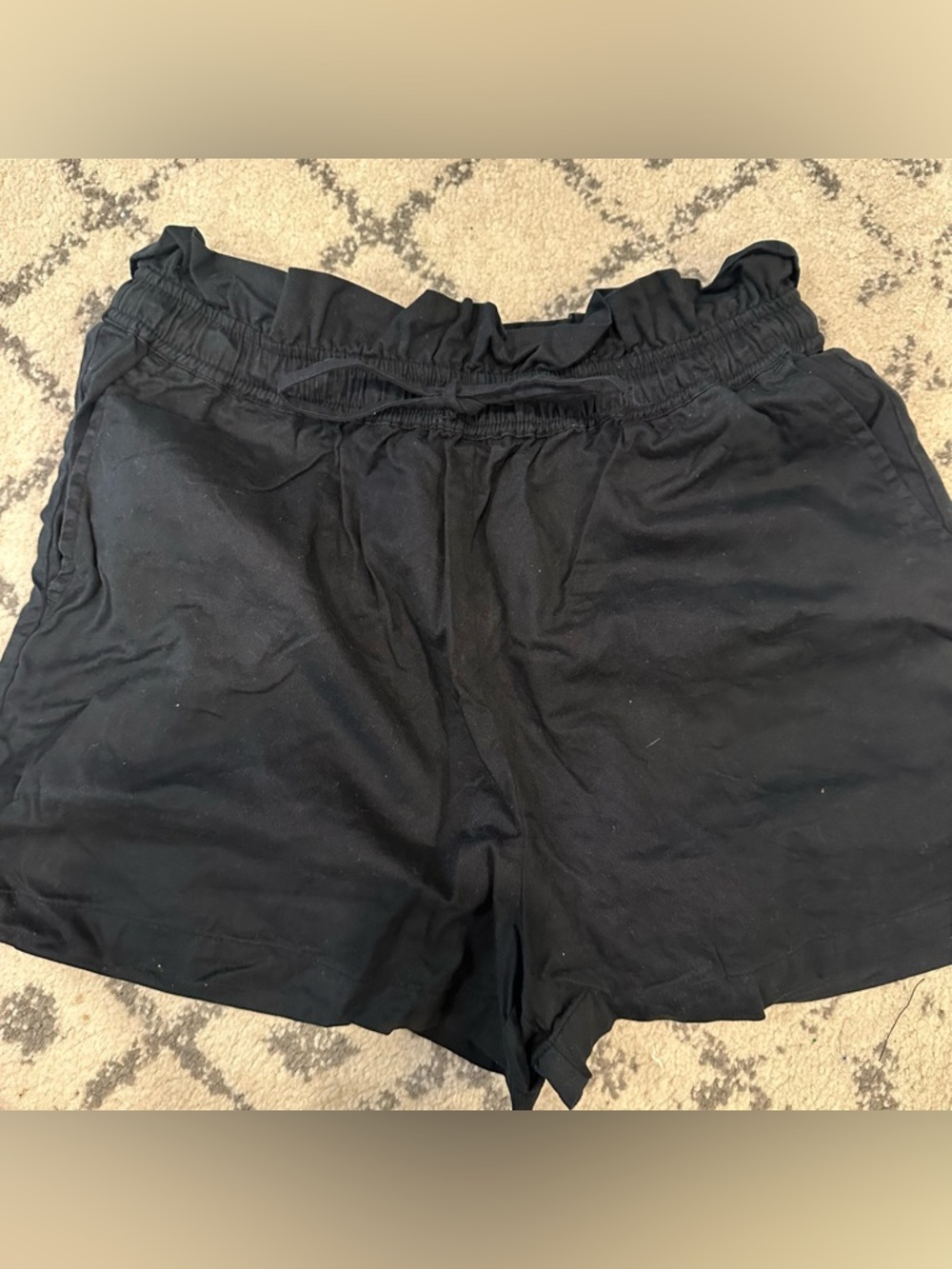 Melrose and Market Black Ruffle Waist Shorts